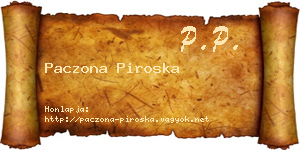 Paczona Piroska névjegykártya